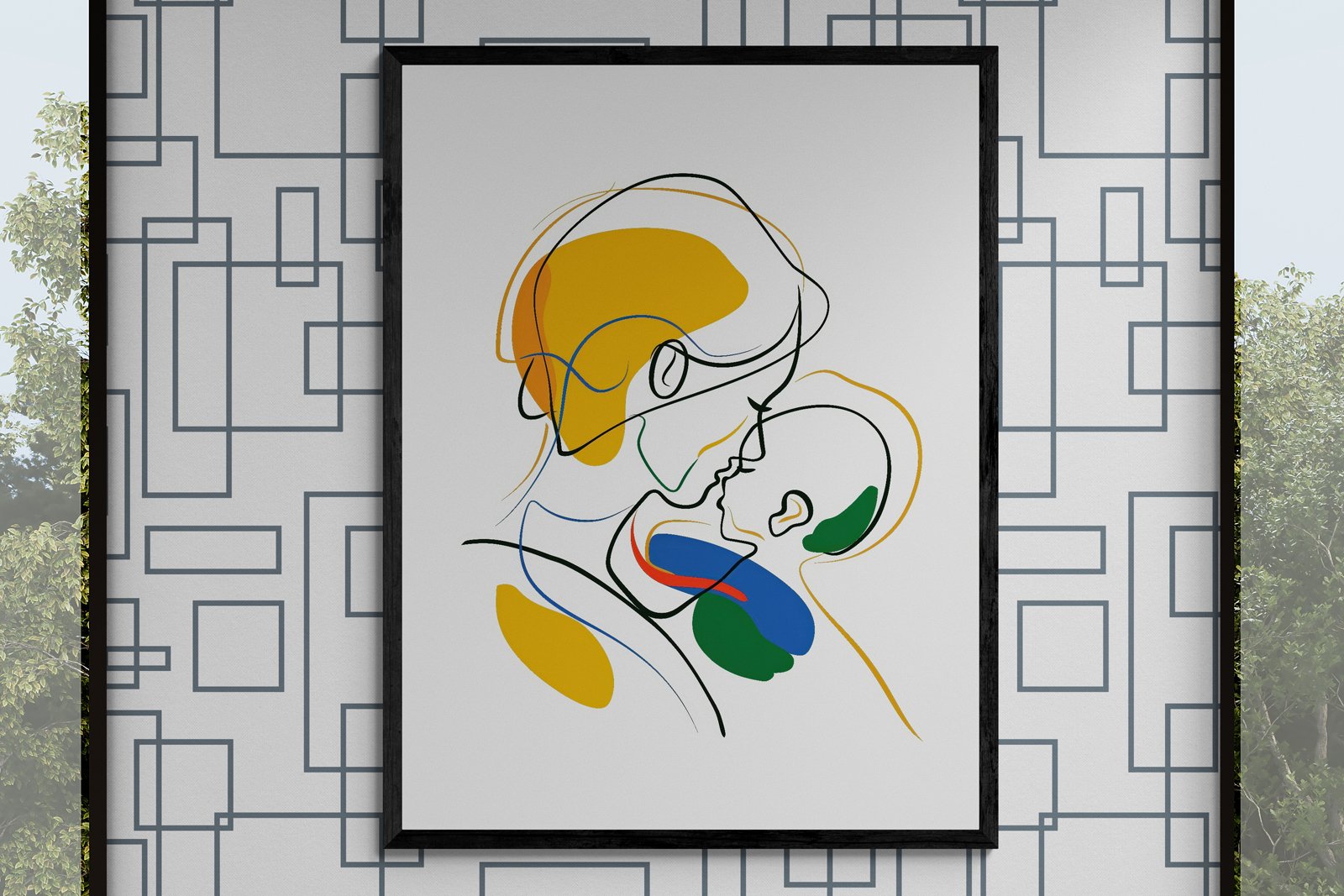 Room with furniture and plants